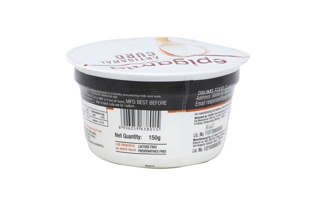Epigamia Artisanal Curd (Made With Cow's Milk)   Tub  150 grams